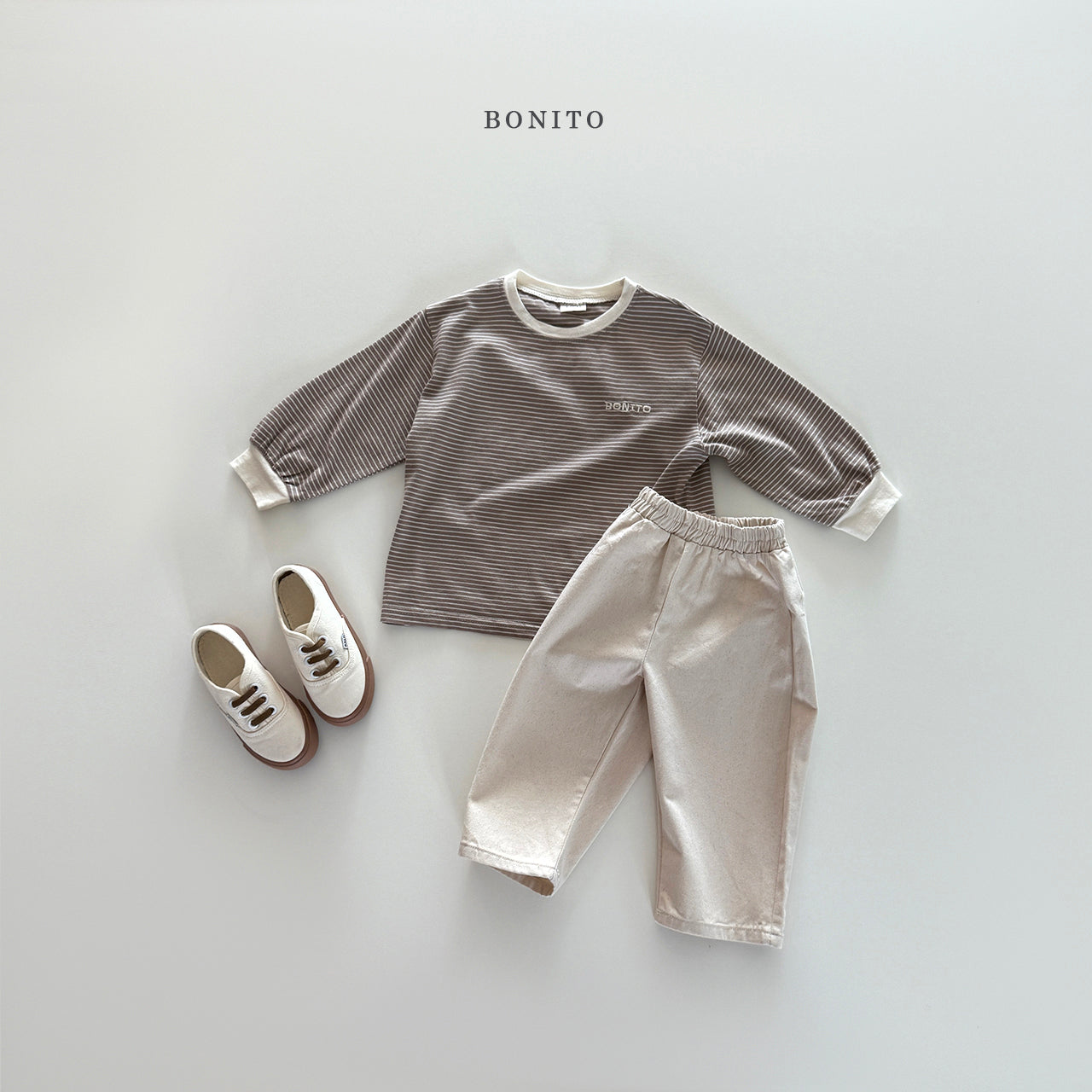 韓國童裝 25秋| BT25324 BONITO STRIPE TEE (70-140CM)