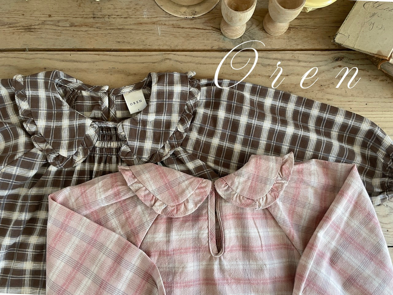 韓國童裝 25秋 | OR25341 Marche Check Blouse