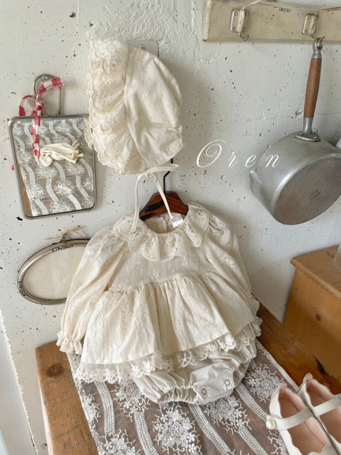 韓國童裝 25秋 | OR25302 Lace Bonnet