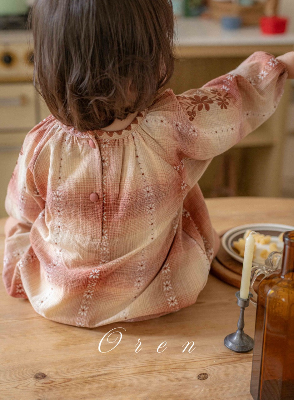 韓國童裝 25秋 | OR25332 Autumn Mellow Check Baby Suit