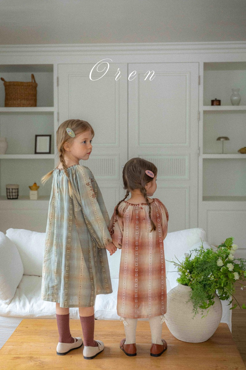 韓國童裝 25秋 | OR25332 Autumn Mellow Check OPS