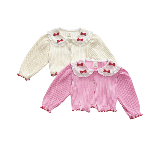 韓國童裝 26春 | SE01 小翻領針織外套 (70~90cm)