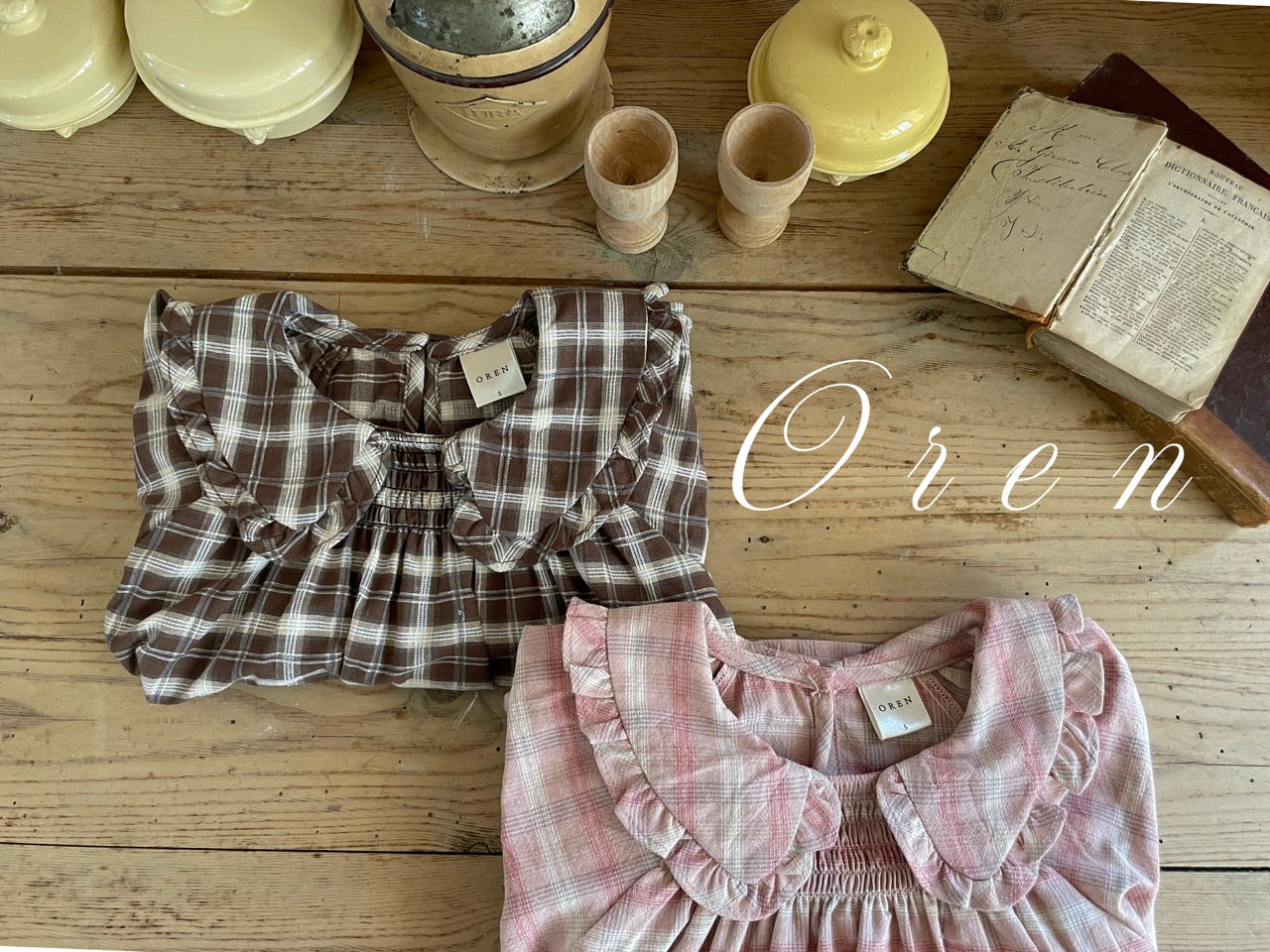 韓國童裝 25秋 | OR25341 Marche Check Blouse