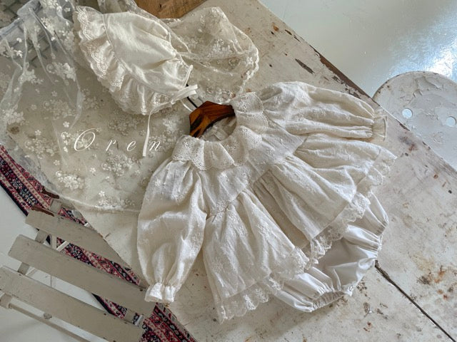 韓國童裝 25秋 | OR25302 Lace Bonnet