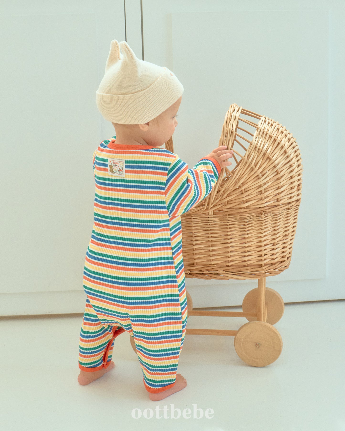 韓國童裝 | OT25334 OT Stripe Baby Suit