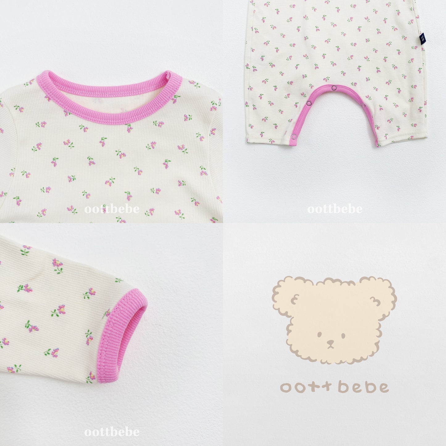 韓國童裝 | OT25336 Blossom Baby Suit
