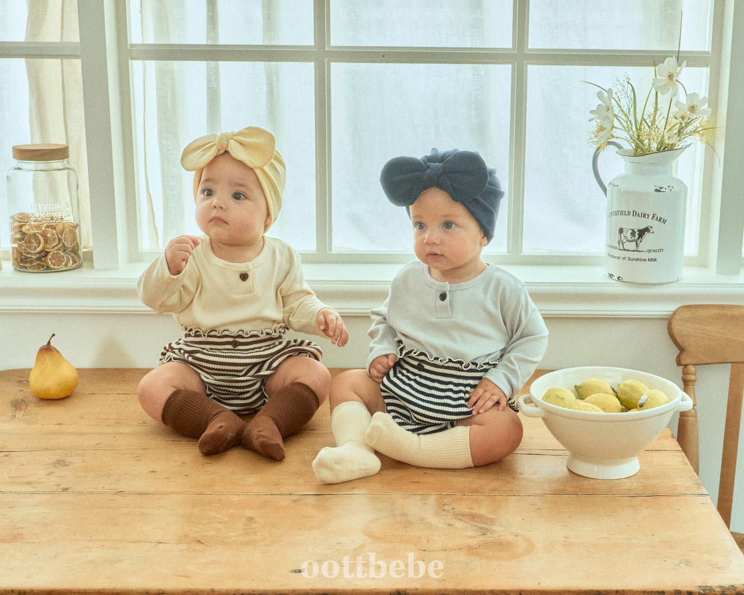 韓國童裝 | OT25355 Baby Top and Bottom Set