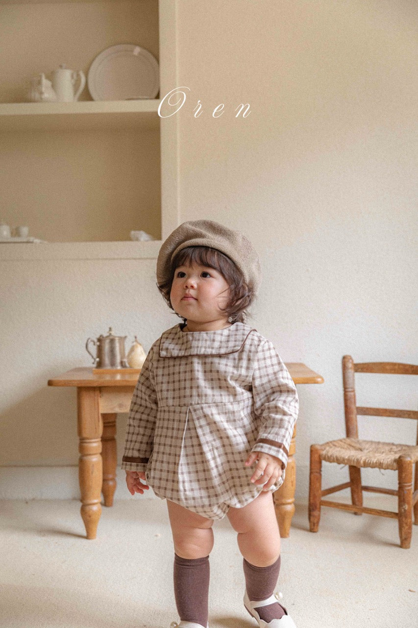 韓國童裝 25秋 | OR25313 Brunette mini check Collection - Baby Suit