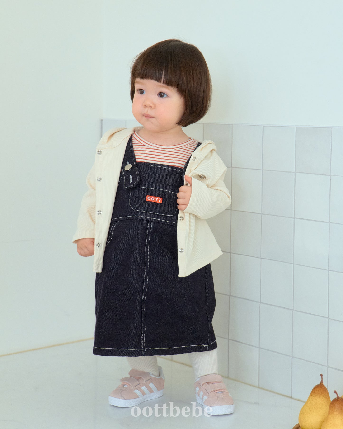 韓國童裝 | OT25321 Tee and Cardigan 2 set
