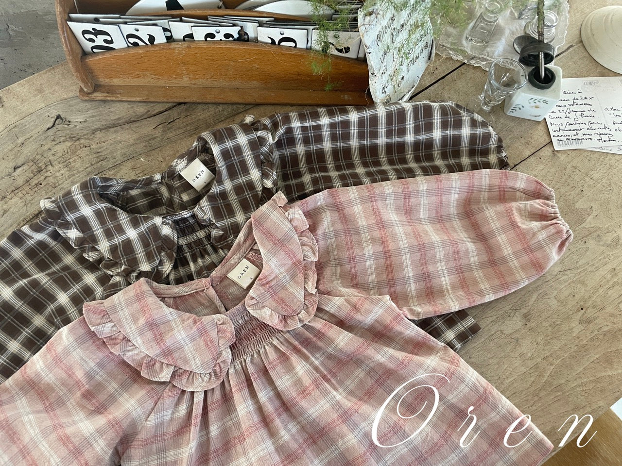 韓國童裝 25秋 | OR25341 Marche Check Blouse