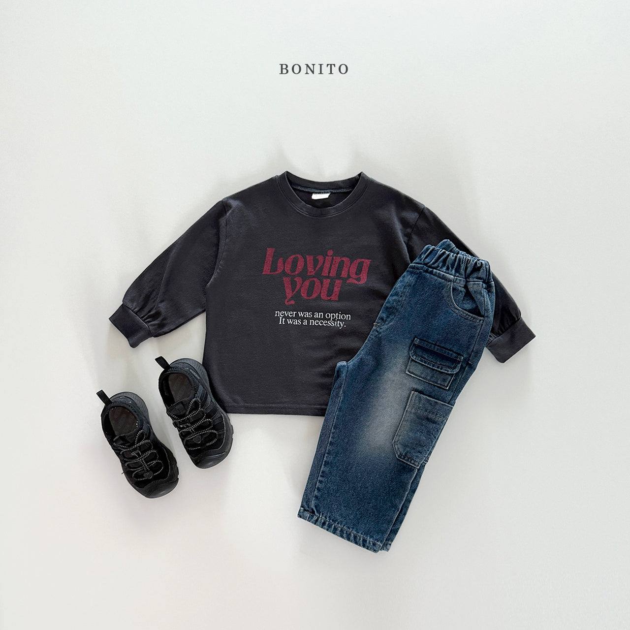 韓國童裝 25秋| BT25319 LOVING YOU TEE (70-140CM)
