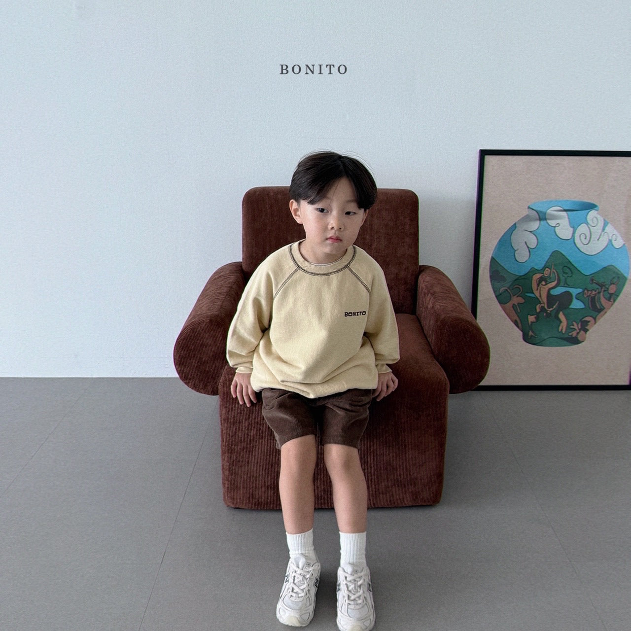 韓國童裝 25秋| BT25334 Corduroy shorts 燈芯絨五分褲 (70-140CM)