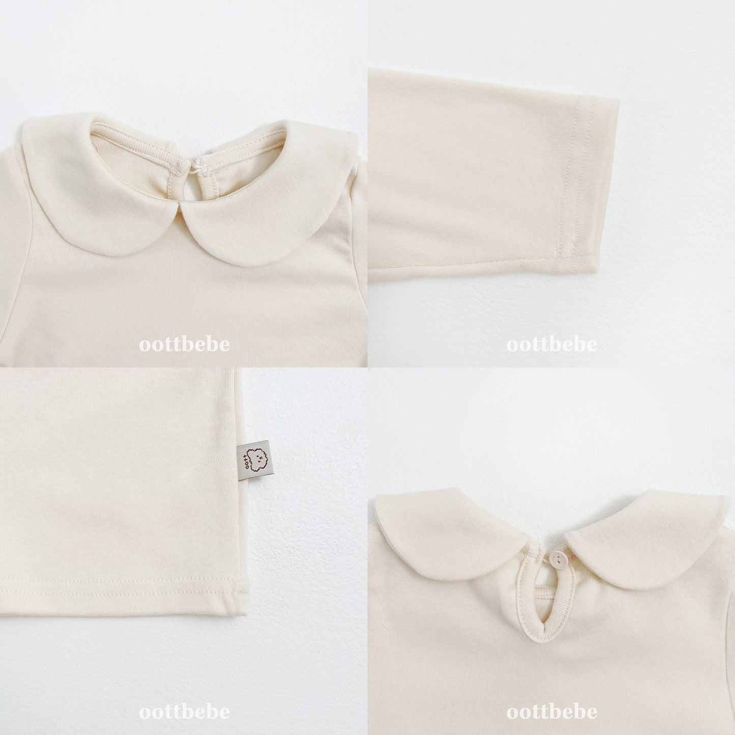 韓國童裝 | OT25331 Baby Collar Tee