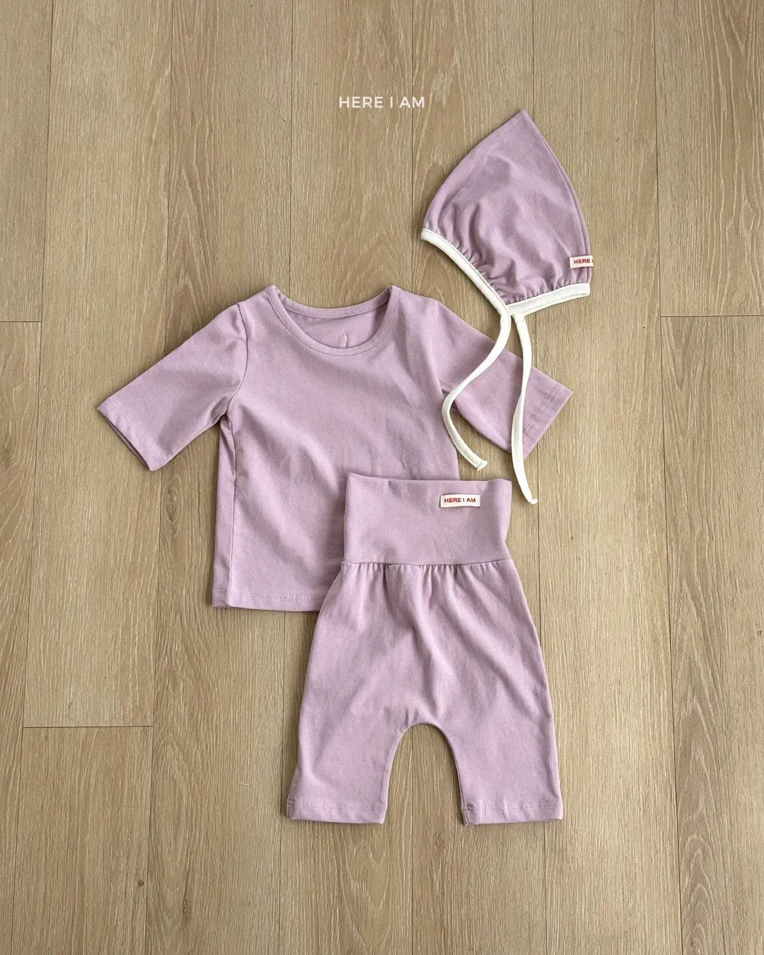 韓國童裝 26夏| HM03 Plain 3.4 Sleeve Loungewear Set