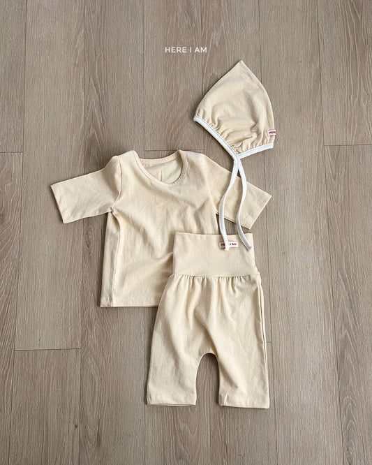 韓國童裝 26夏| HM03 Plain 3.4 Sleeve Loungewear Set