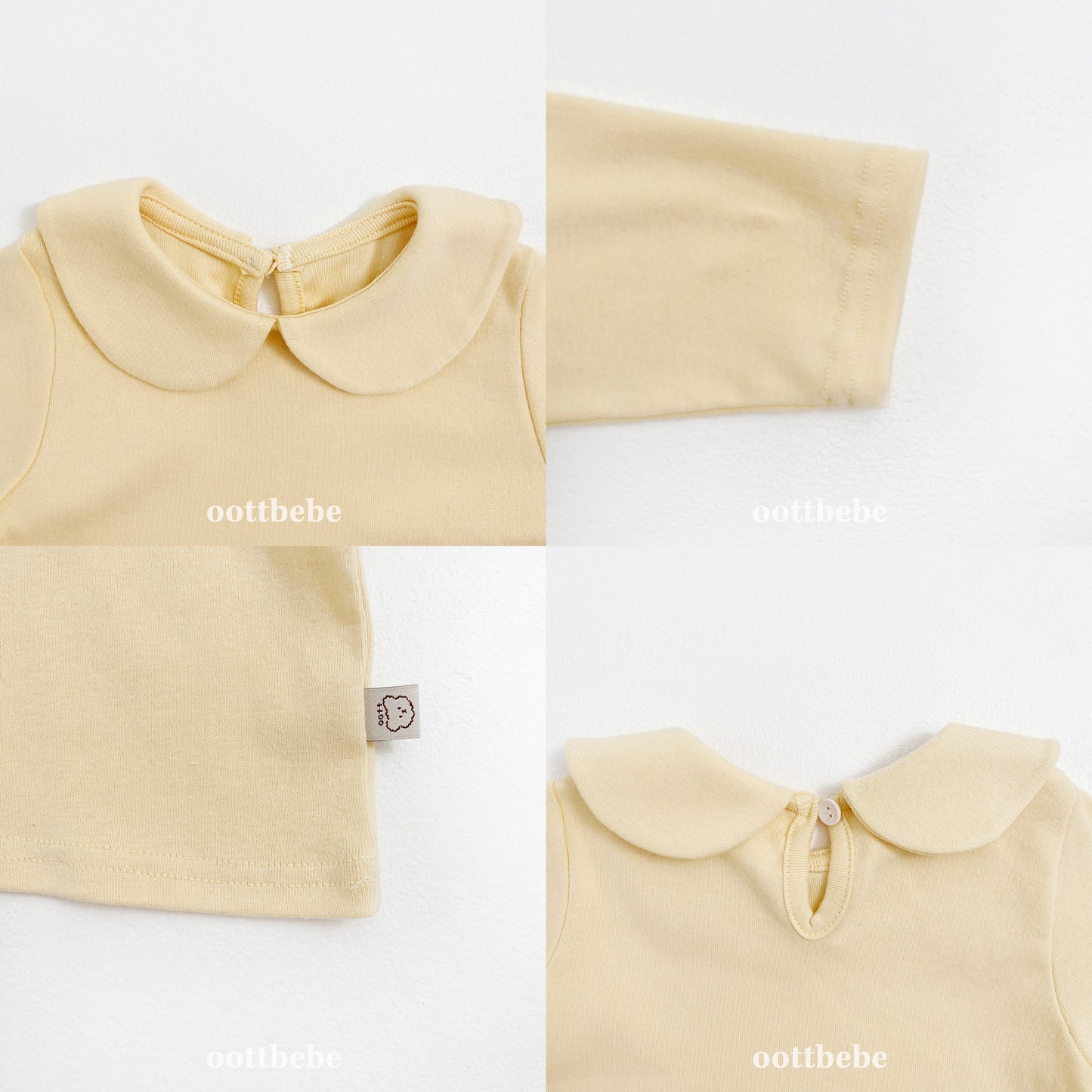 韓國童裝 | OT25331 Baby Collar Tee