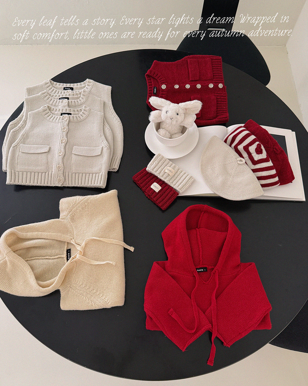 韓國童裝 26秋| AO08 Knit Cookie Vest 背心 (70-110)
