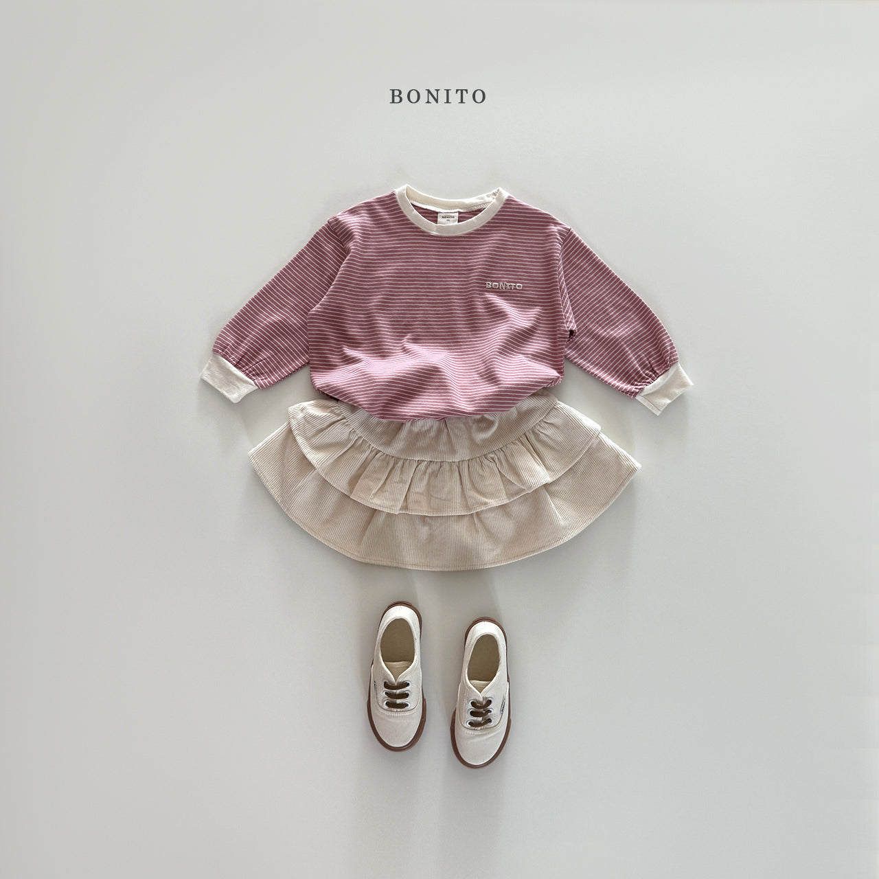 韓國童裝 25秋| BT25324 BONITO STRIPE TEE (70-140CM)