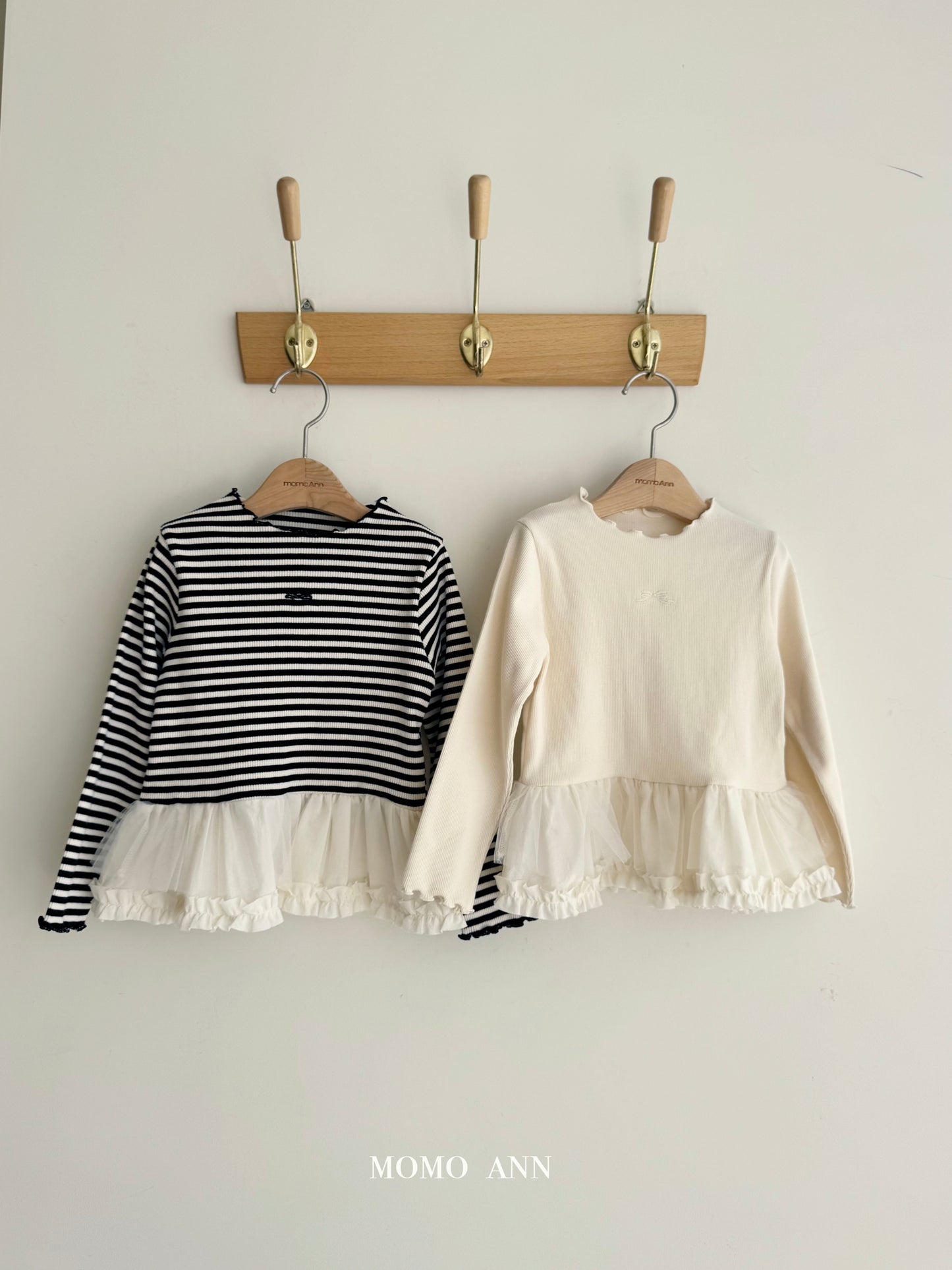 韓國童裝 25秋 | MN25307 Lace tutu Tee