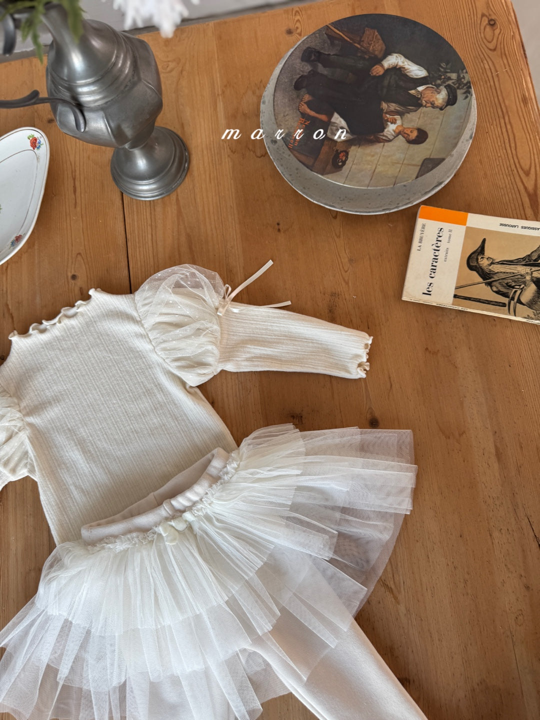 韓國童裝 25秋冬 | MA25435 DOT MESHG T-SHIRT (BABY & KIDS)