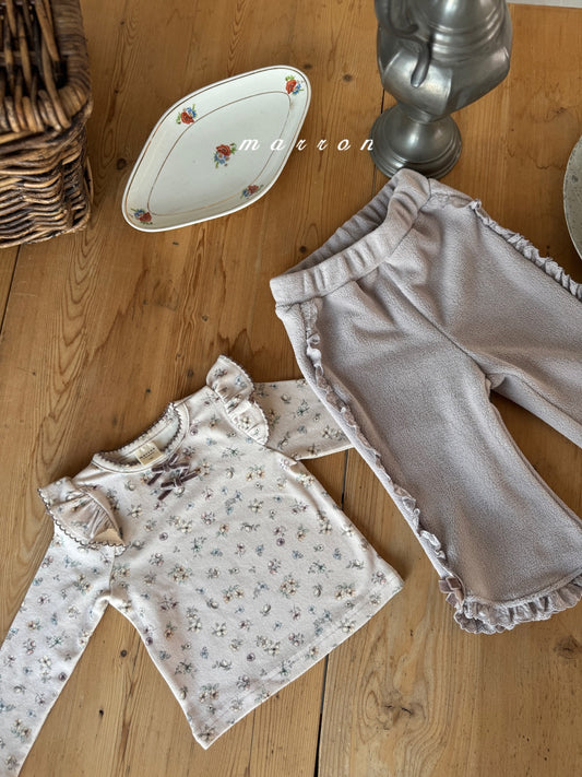 韓國童裝 25秋冬 | MA25433 FLORAL T-SHIRT (BABY & KIDS)