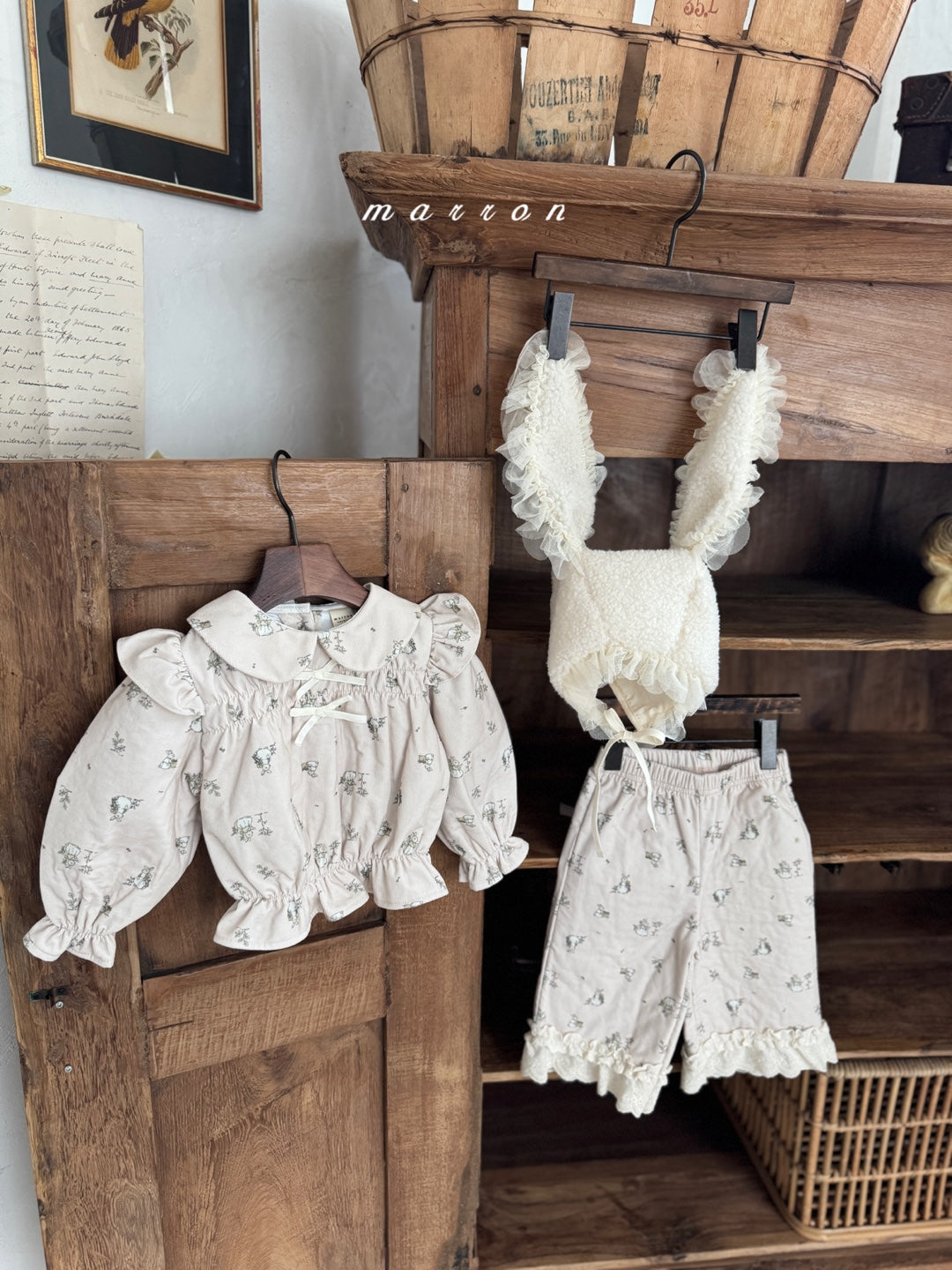韓國童裝 25秋冬 | MA25442 RABBIT BLOUSE (BABY & KIDS) (Cotton Bonded)