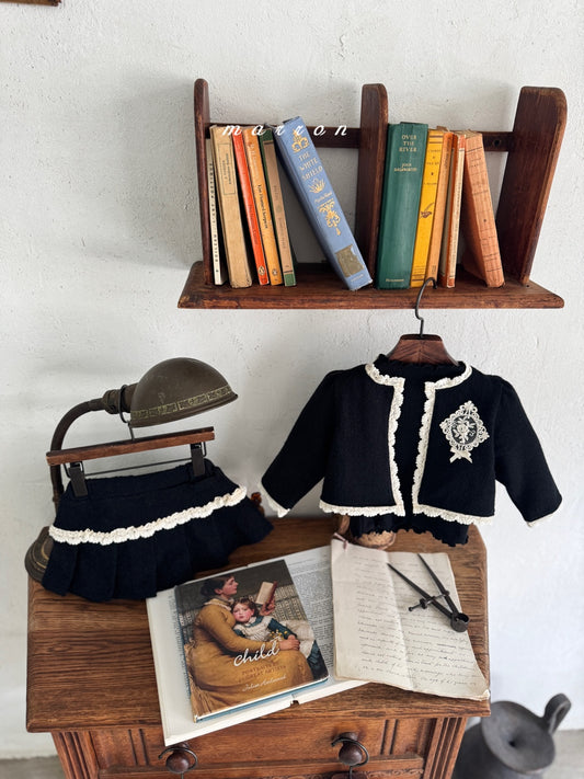 韓國童裝 25秋冬 | MA25437 CASTLE CARDIGAN + SKIRT SET (BABY & KIDS)