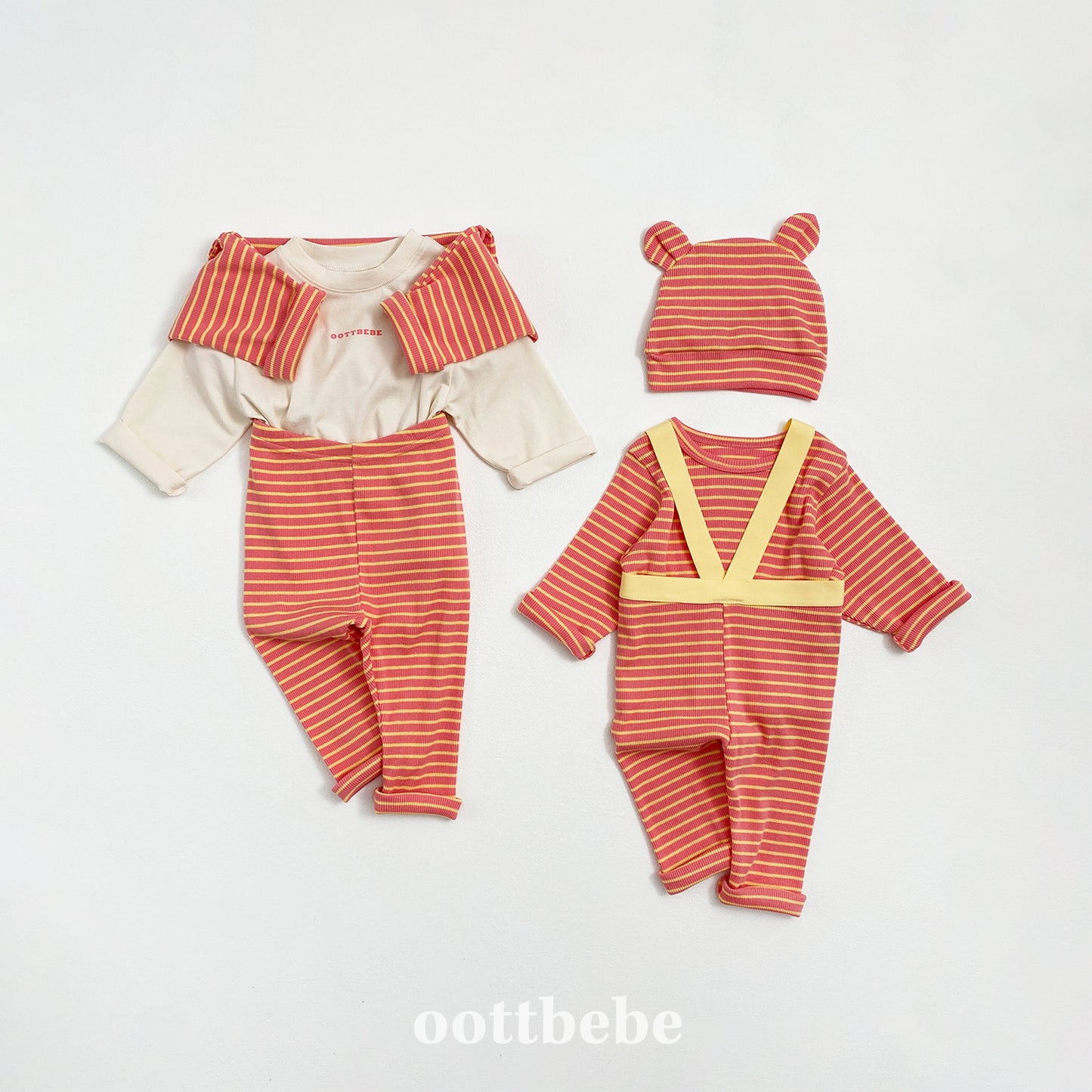 韓國童裝 | OT25320 OT Stripe Kids Leggings