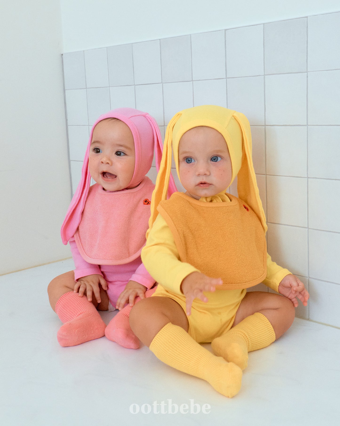 韓國童裝 | OT25313 Rainbow Bunny Baby Suit with Leggings