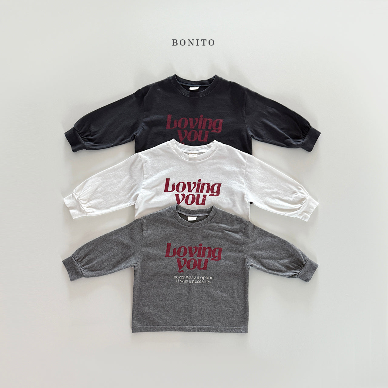 韓國童裝 25秋| BT25319 LOVING YOU TEE (70-140CM)