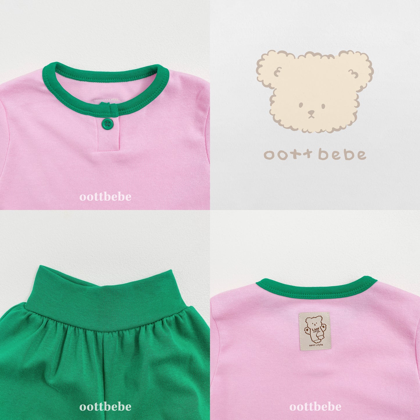 韓國童裝 | OT25337 Baby Top and Bottom Set