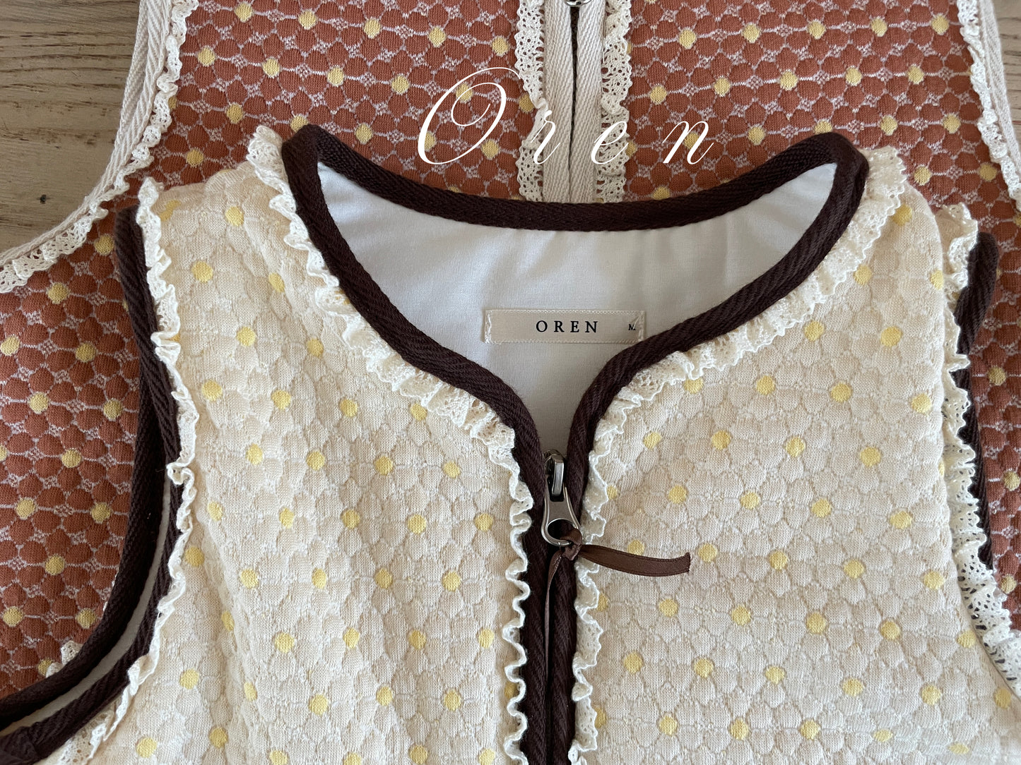 韓國童裝 25秋 | OR25326 Miel Jacquard Padded Vest