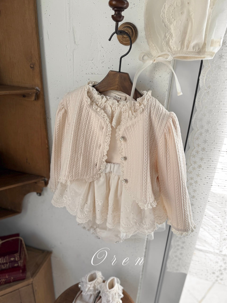 韓國童裝 25秋 | OR25314 Jewel Bolero Cardigan