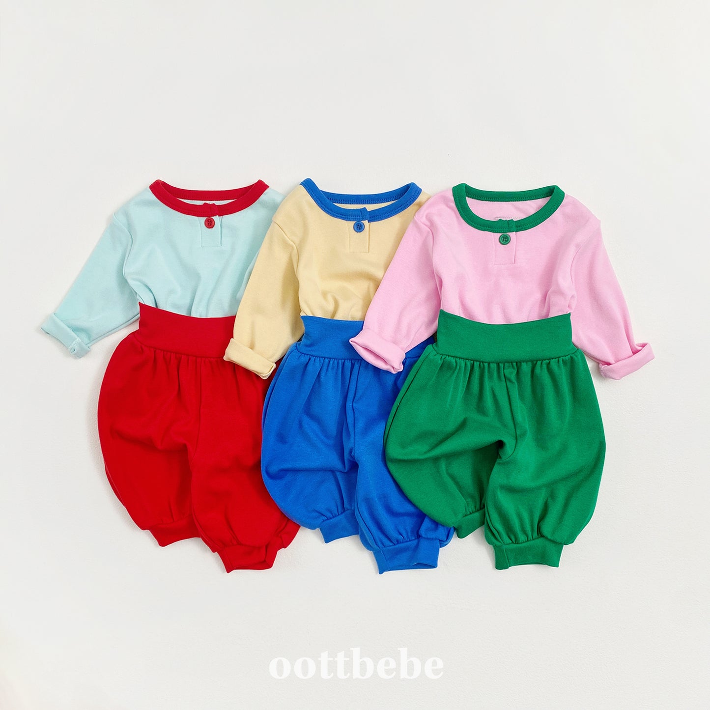 韓國童裝 | OT25337 Baby Top and Bottom Set
