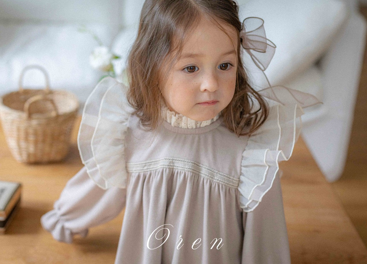 韓國童裝 25秋 | OR25328 Rosy Frill Blouse/Pants/Set