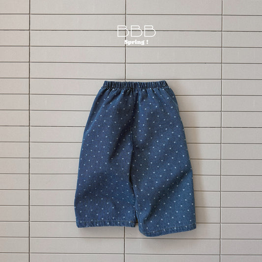 韓國童裝 26春 | BB41 Bebe Dot Dot Denim Pants (70-110cm)