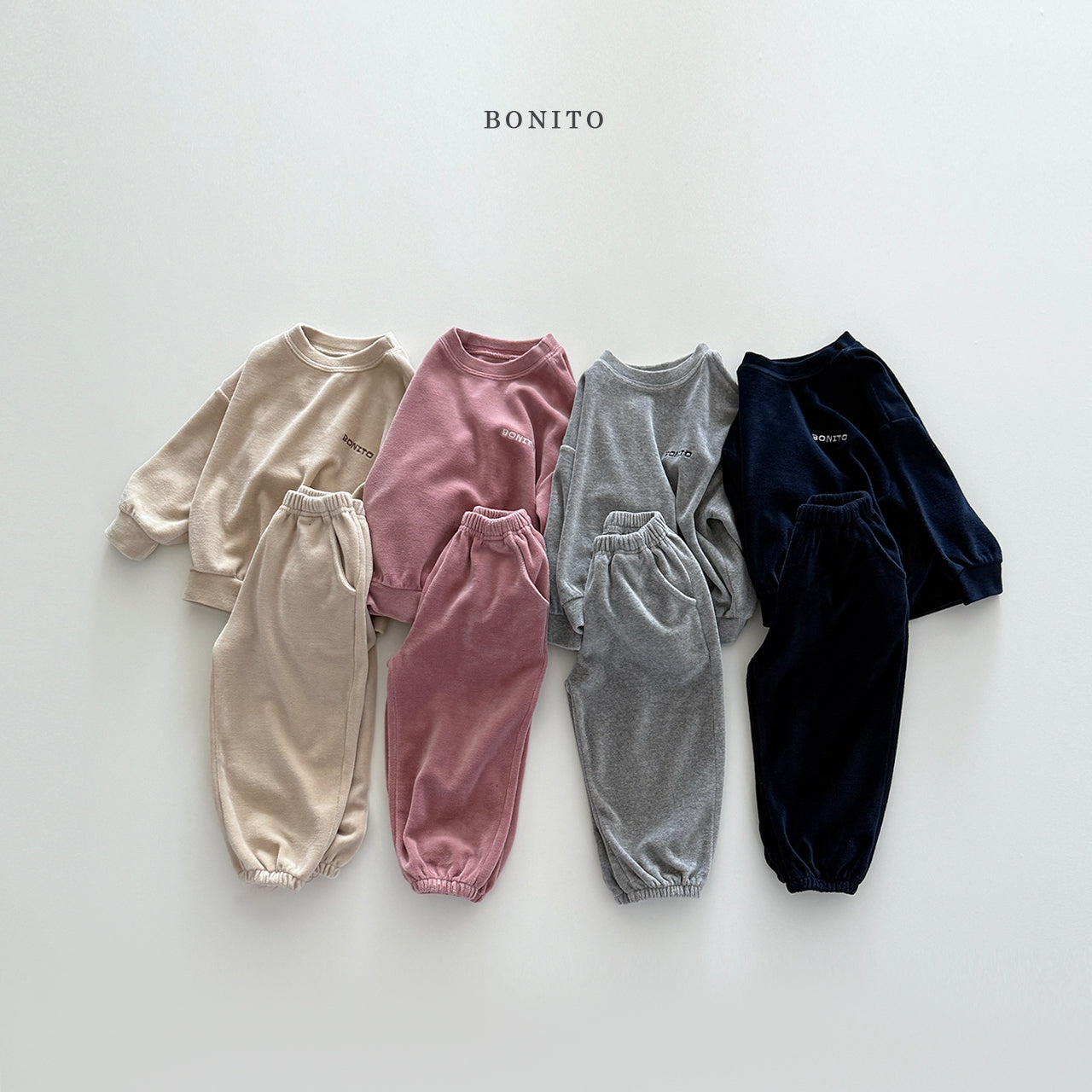 韓國童裝 25秋| BT25342 BONITO TOP AND BOTTOM SET (70-140CM)