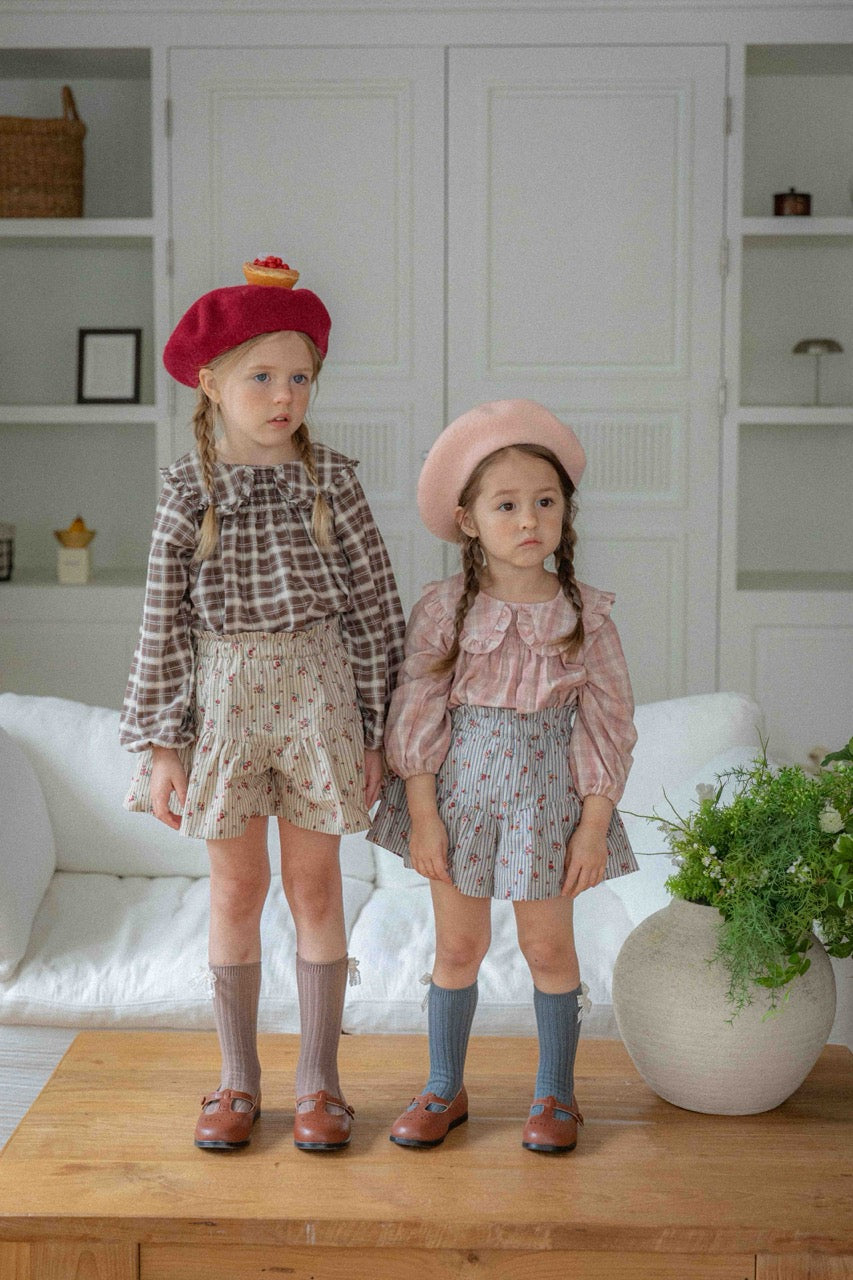 韓國童裝 25秋 | OR25341 Marche Check Blouse