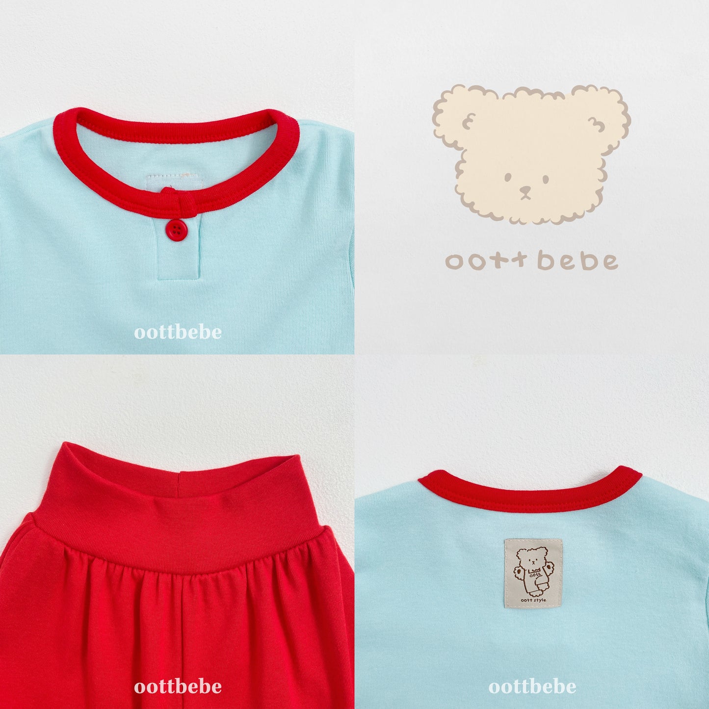 韓國童裝 | OT25337 Baby Top and Bottom Set