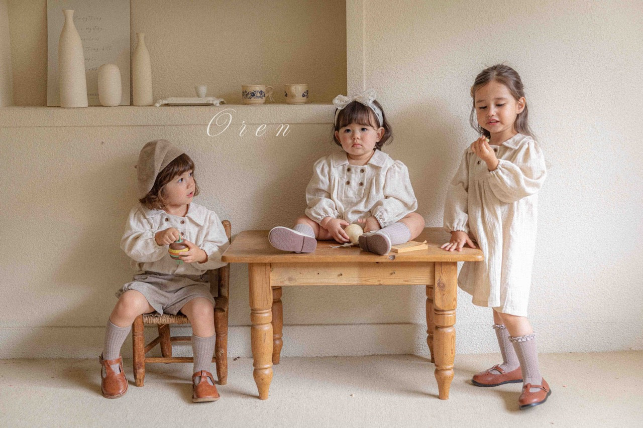 韓國童裝 25秋 | OR25319 Jacquard Double Collection - Dress