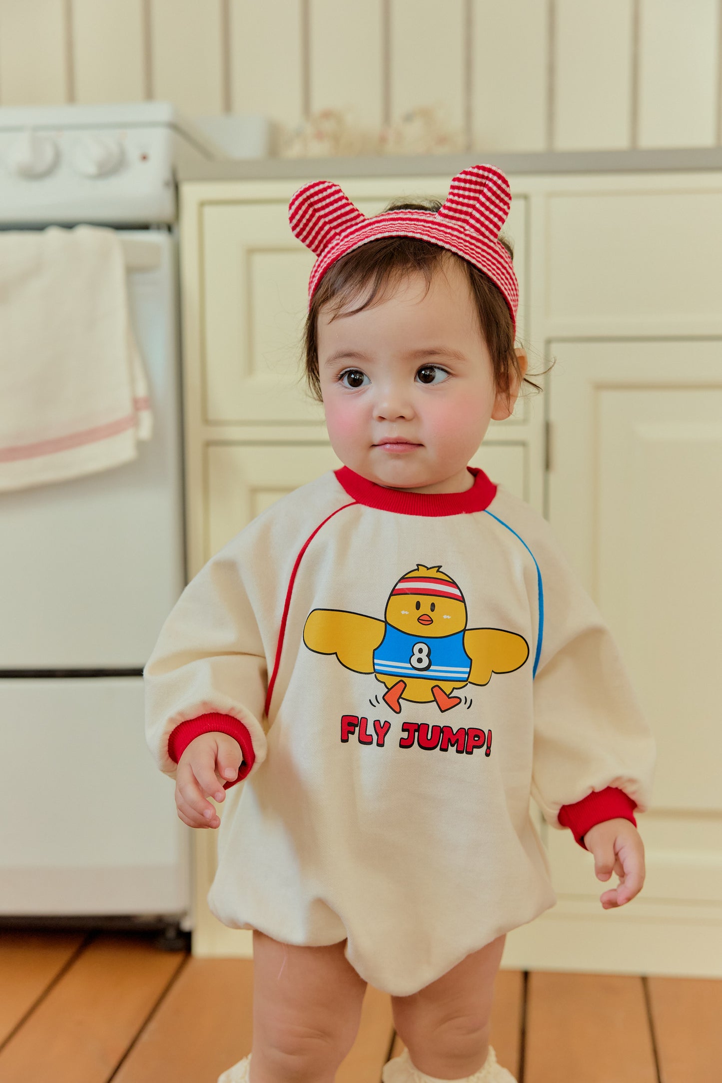 韓國童裝 26春 | SE04 小雞Baby Suit 連髮套裝 (70~90cm)