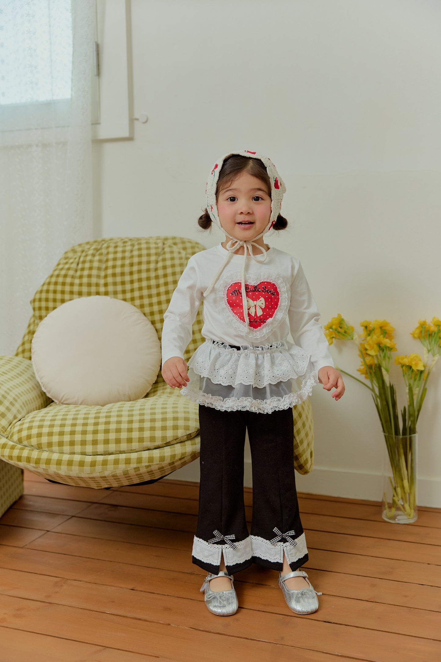 韓國童裝 26春 | SE38 鬆緊蕾絲褲 (90~130cm)