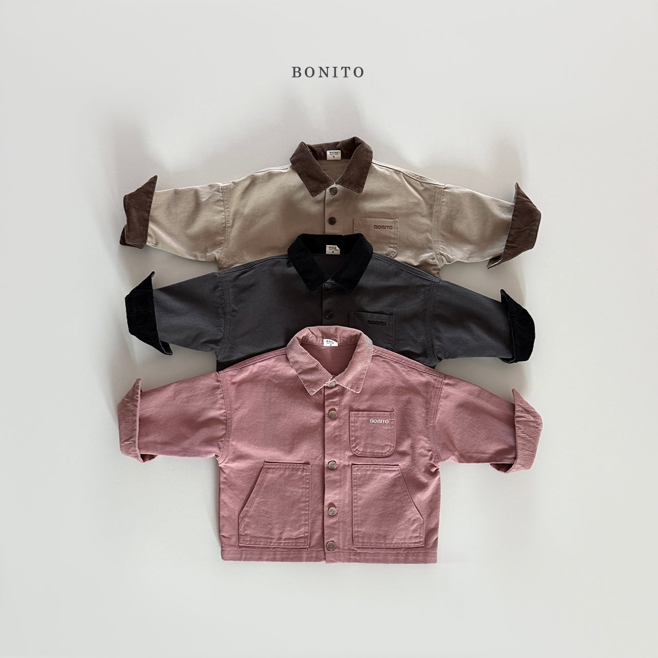 韓國童裝 25秋| BT25346 COLLAR JUMPER (70-140CM)