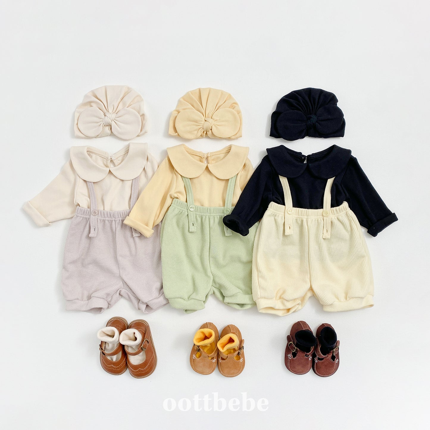 韓國童裝 | OT25331 Baby Collar Tee