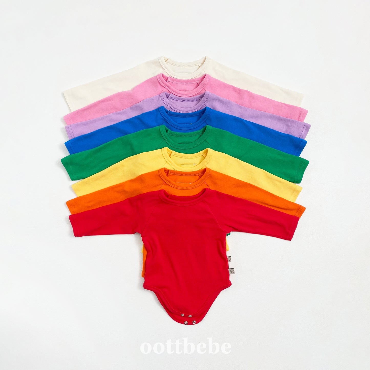 韓國童裝 | OT25313 Rainbow Bunny Baby Suit with Leggings