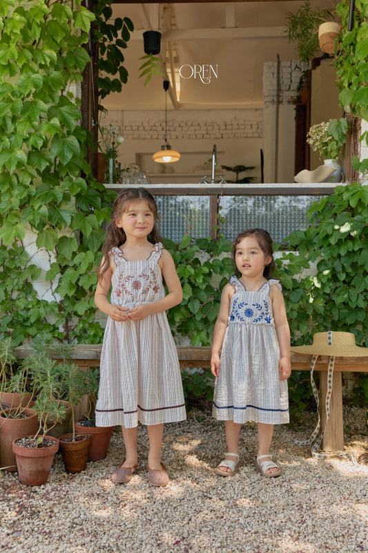 韓國童裝 26夏| OR78 Casa Stripe Dress 卡薩條紋洋裝 (90-120)