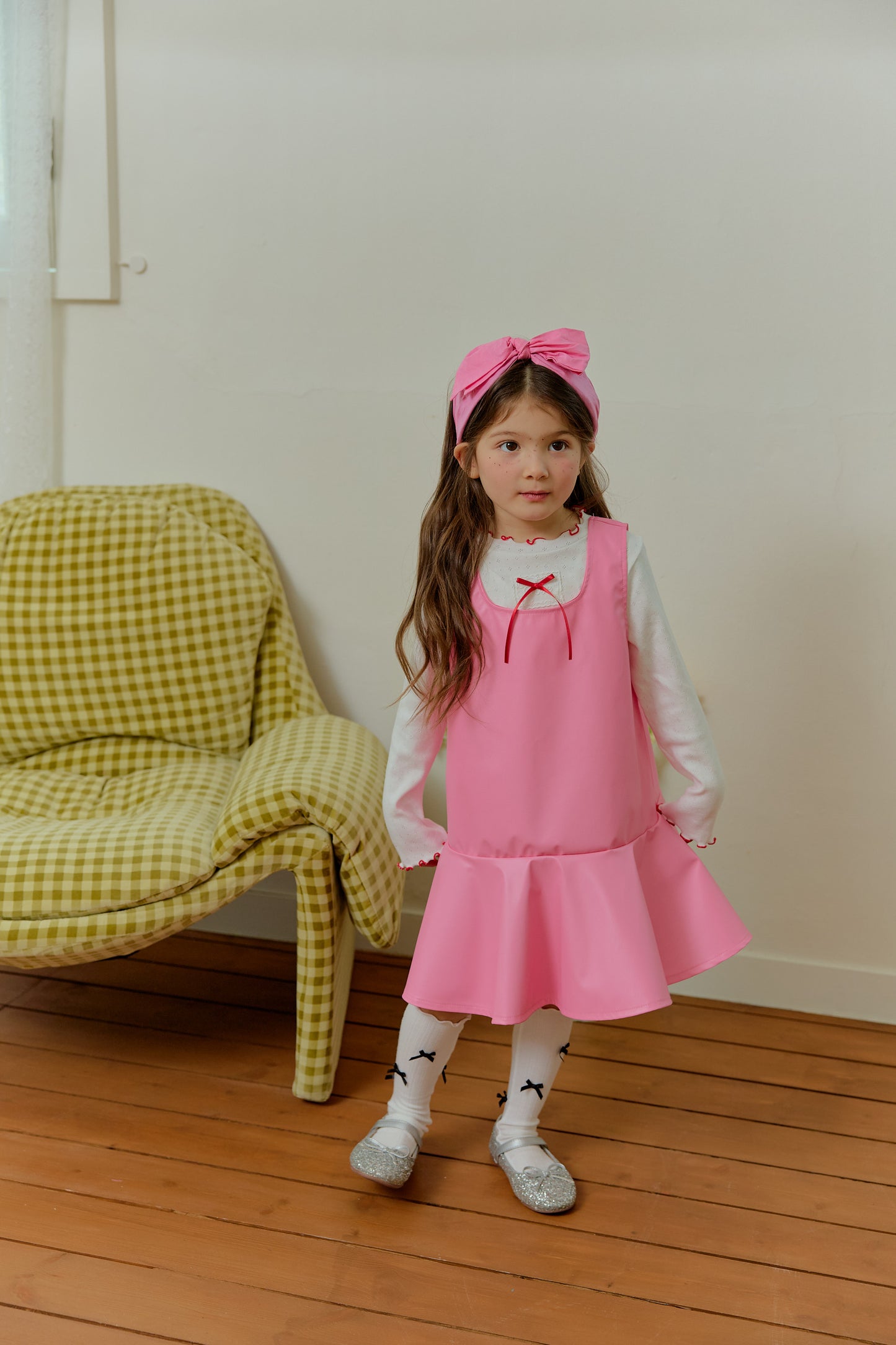 韓國童裝 26春 | SE39 洋紅連身裙 (90~130cm)