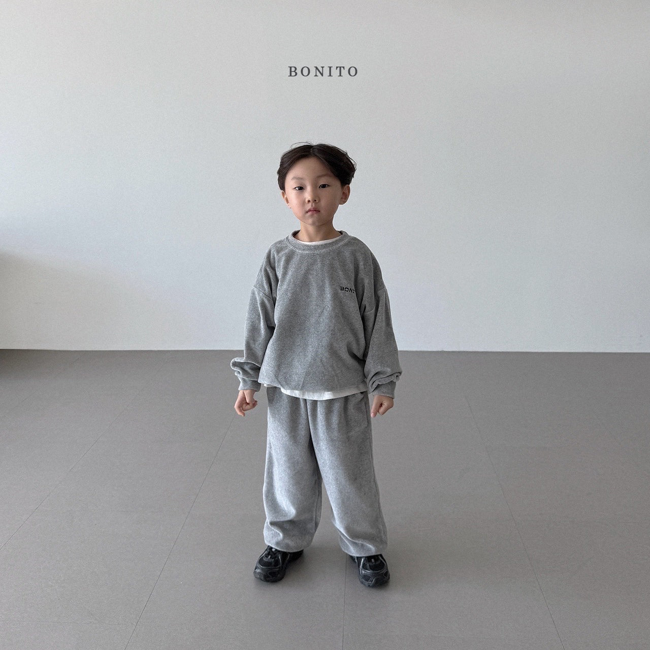 韓國童裝 25秋| BT25342 BONITO TOP AND BOTTOM SET (70-140CM)