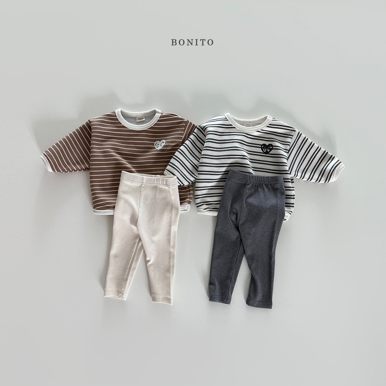 韓國童裝 25秋| BT25308 BEBE) BABY TOP AND BOTTOM SET (60-85cm)