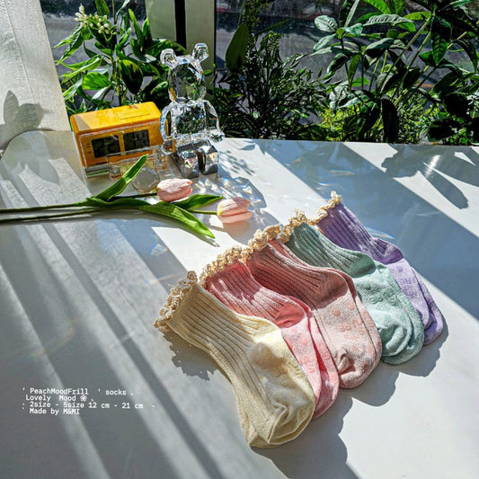 現貨▷ 韓國童裝 26春 | OR59 Lace Short Socks Set 馬卡龍襪仔